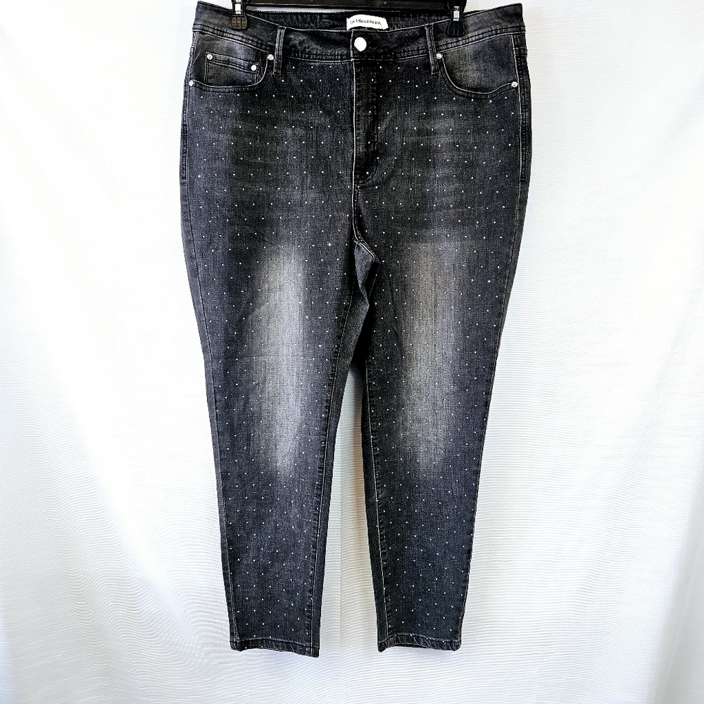 NWOT RB Rebecca Minkoff Crystal Embellished Plus Size Jean size 18w
